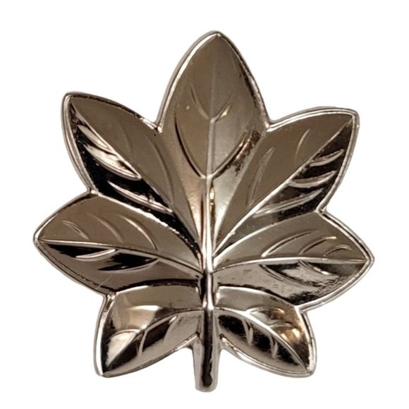 Sterling Silver Old Leaf Double Butterfly Clutch Back Military Uniform Pin E67 - Picture 7 of 7